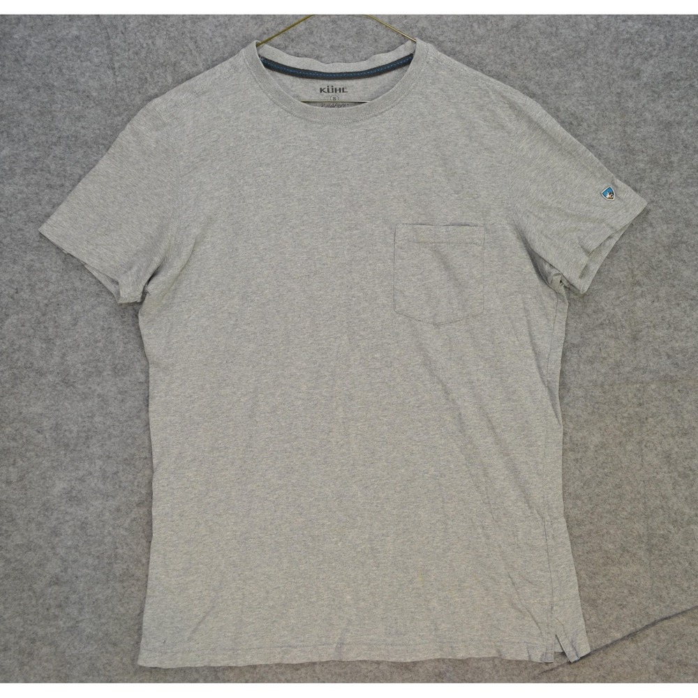 Kuhl‎ Shirt Mens Small Gray Wildfibre Organic Cotton Pocket Tee Hiking Crewneck